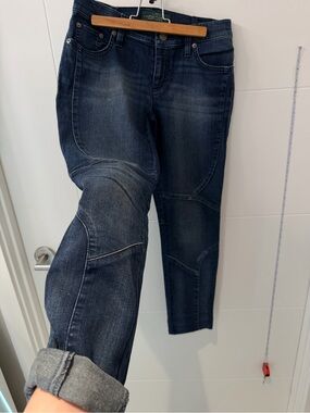 Unique Ralph Lauren Dark Wash Denim Jeans - Sculpted Paneling Color Like Photo#1